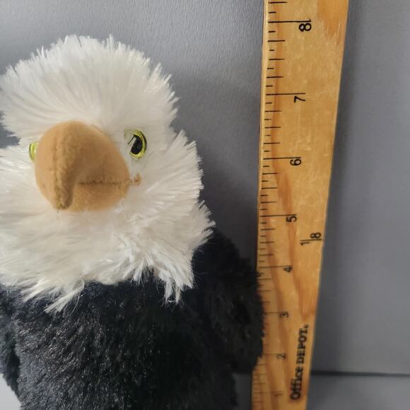 Aurora Bald Eagle Plush Stuffed Animal 8" Realistic Bird Soft Toy - Picture 12 of 14